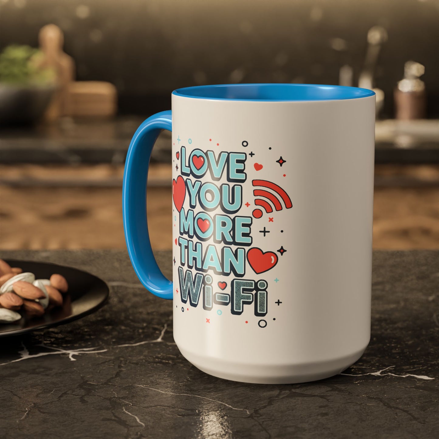 Love You More Than Wi‑Fi - Colorful Mug