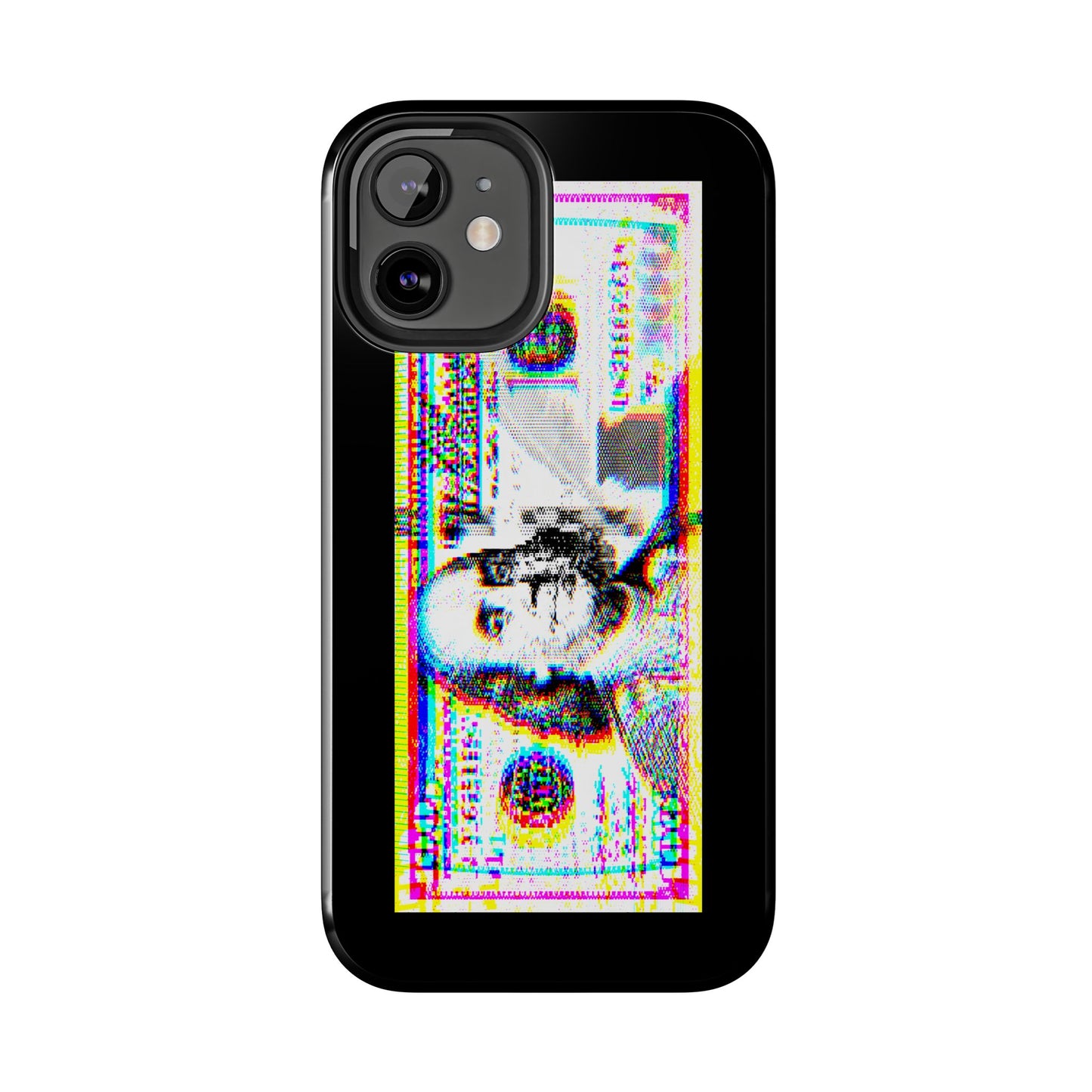 100 Dollars Bill - Neon Color Explosion - Phone Case