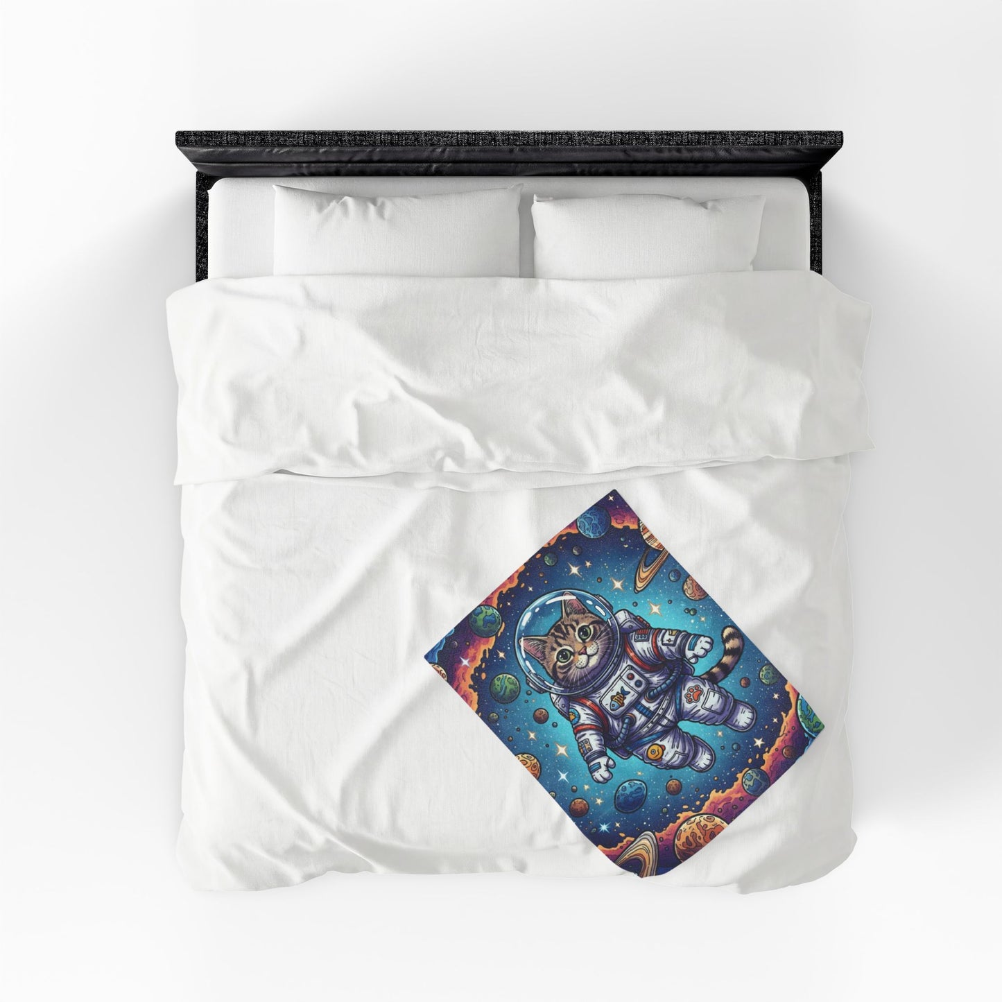 Astronaut Cat - Plush Blanket