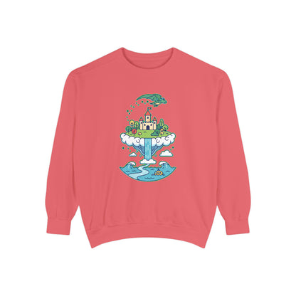 Floating Castle Dragon - Magical Fantasy Island - Sweatshirt