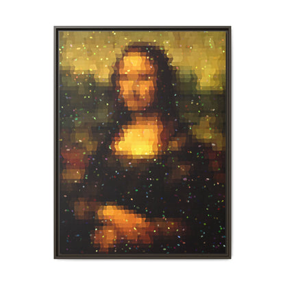 Pixel Muse — Silent Smile - Framed Canvas