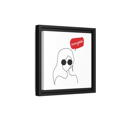Incroyable Chic Girl - Framed Canvas