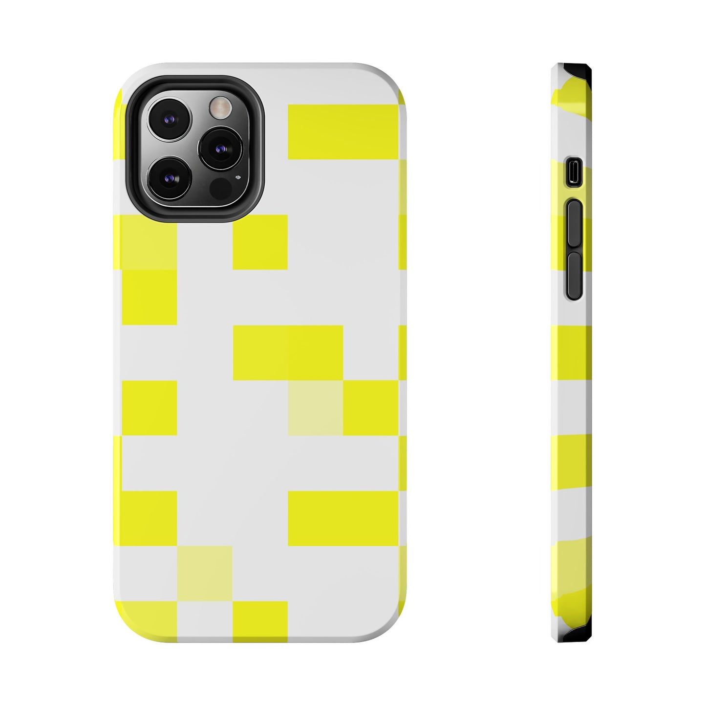 Yellow Pixel Grid -  Phone Case