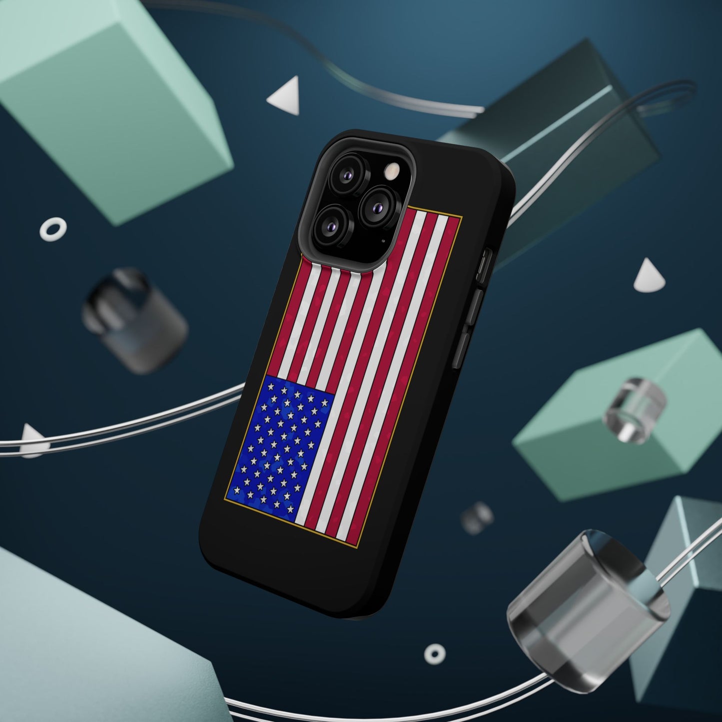 New Glory American Flag (Gold Edge Edition) - Magnetic Phone Case