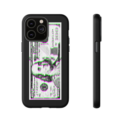 100 Dollars Bill - Green/Magenta Glitch - Phone Case