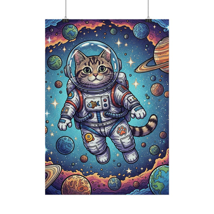 Astronaut Cat - Rolled Poster