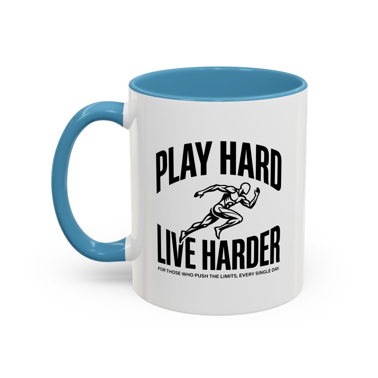Play Hard / Live Harder - Color Accent Mug