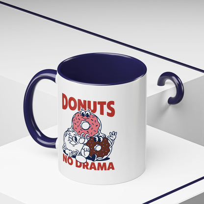 Donuts No Drama - Color Accent Mug