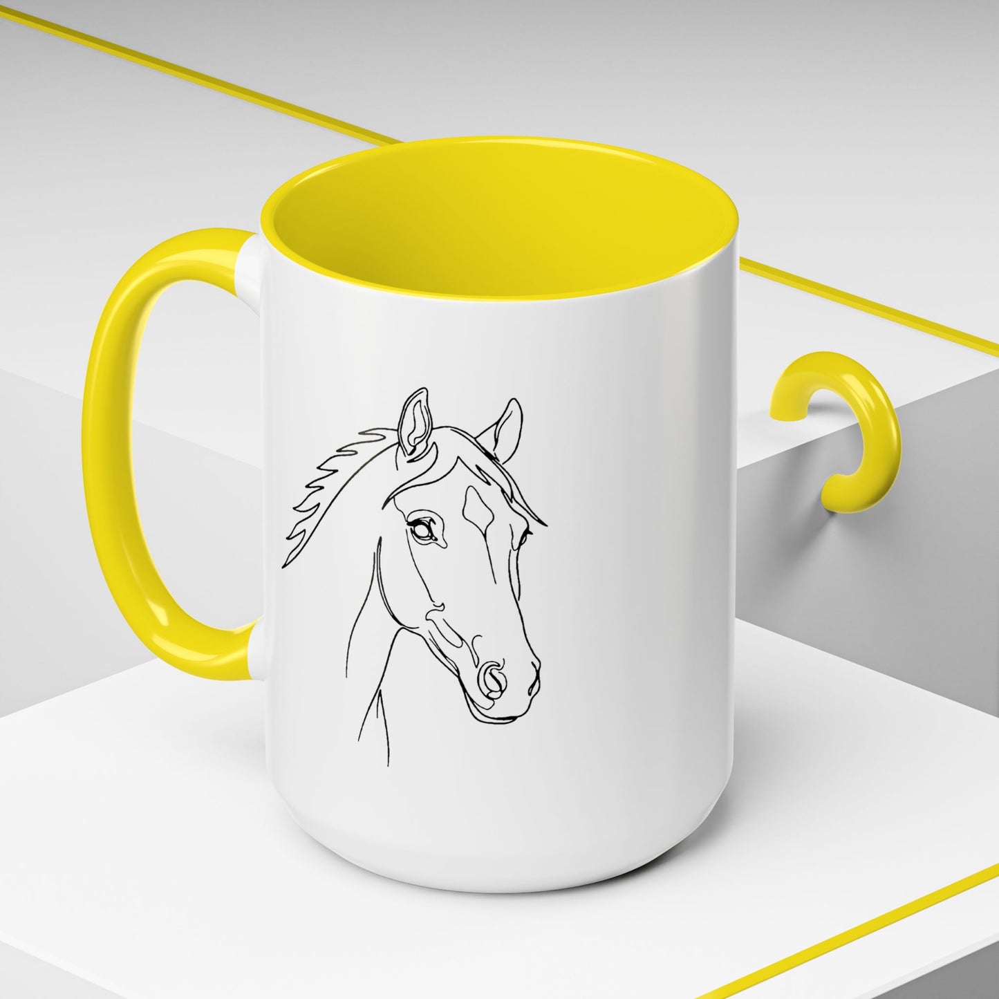 Horse Portrait Sketch - Color Accent Mug