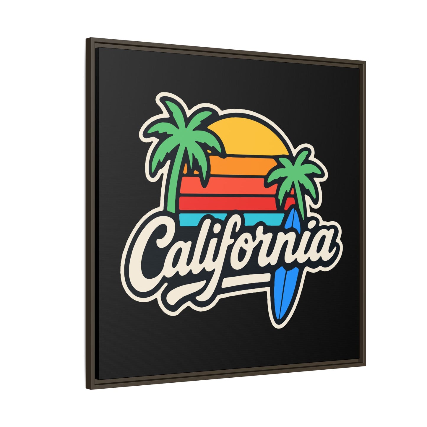 California Surf Vibes - Framed Canvas