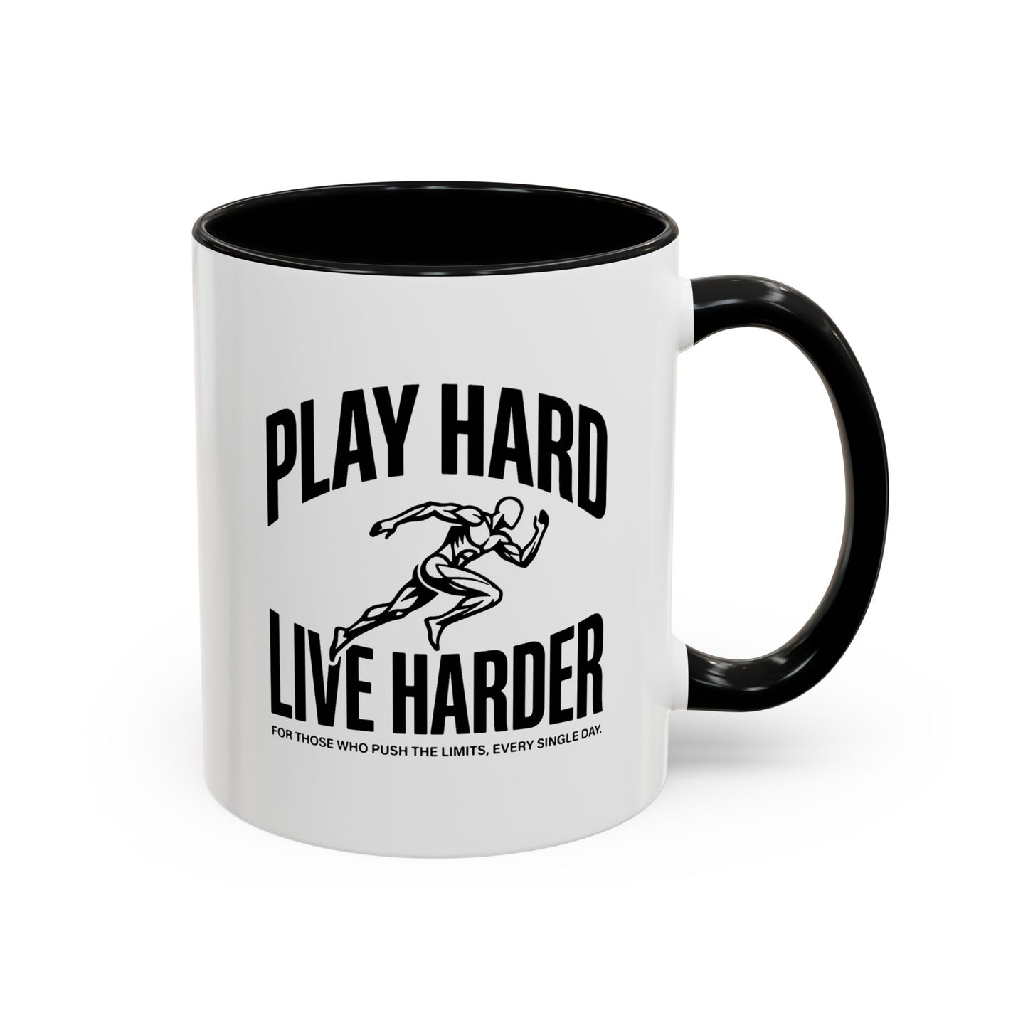Play Hard / Live Harder - Color Accent Mug