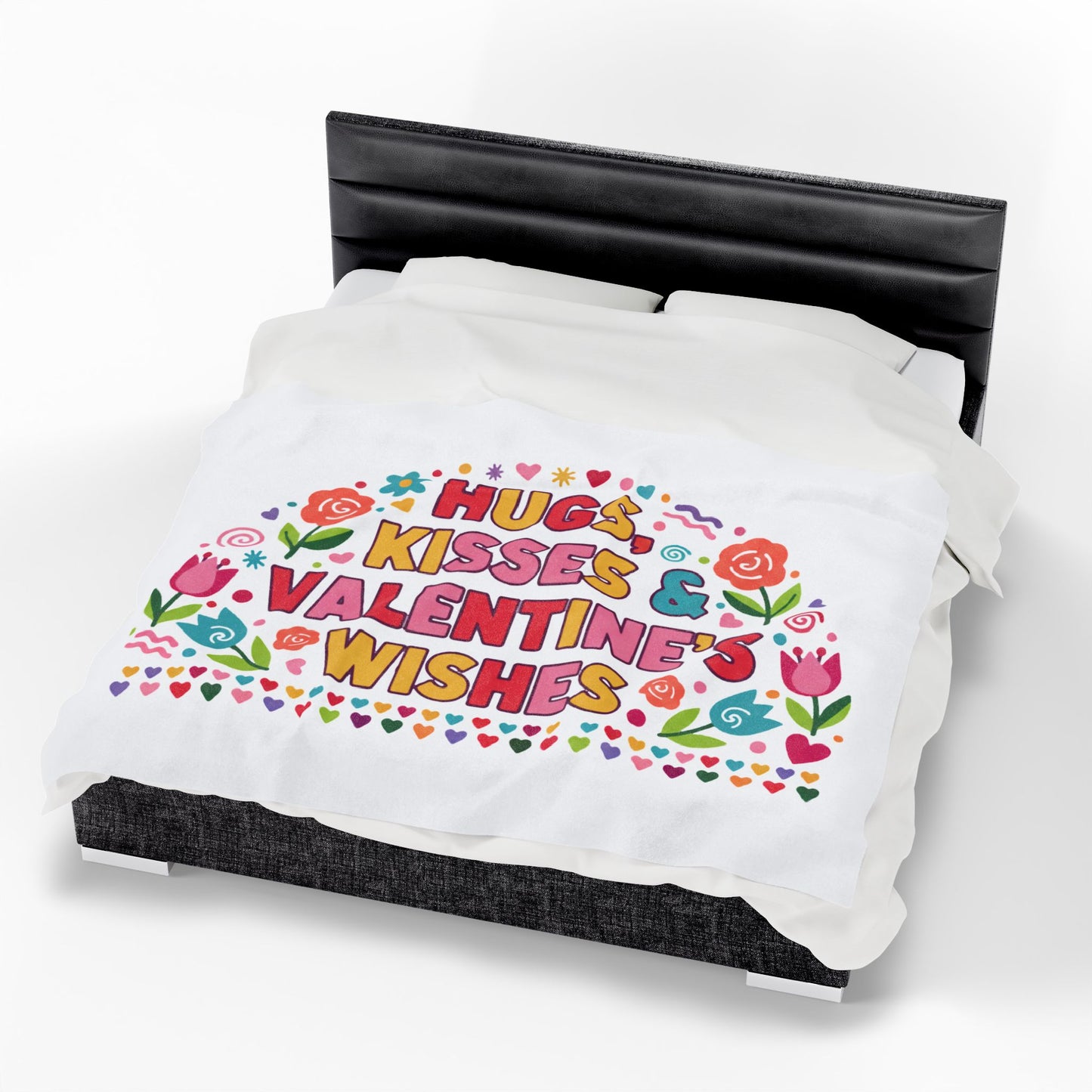 Hugs, Kisses & Valentine’s Wishes - Plush Blanket