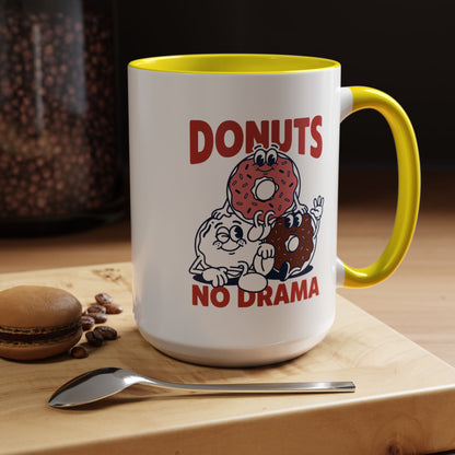 Donuts No Drama - Color Accent Mug