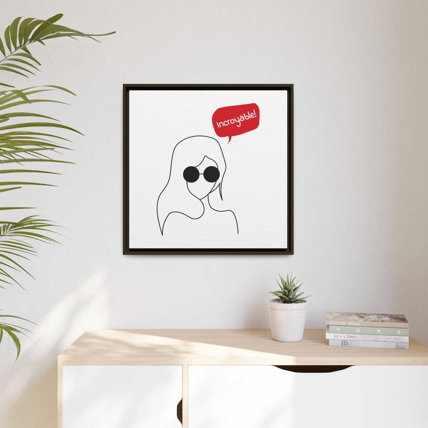 Incroyable Chic Girl - Framed Canvas