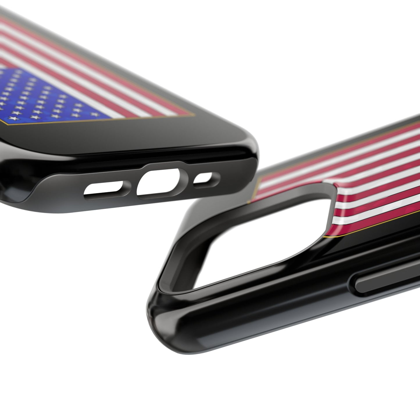 New Glory American Flag (Gold Edge Edition) - Magnetic Phone Case