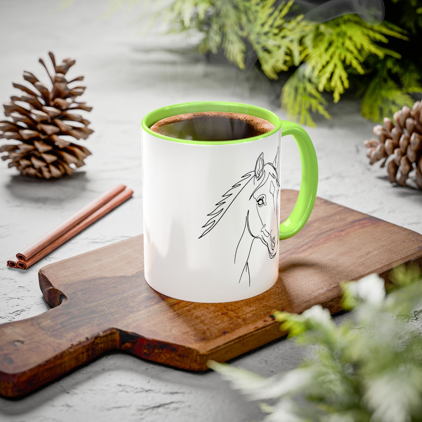 Horse Portrait Sketch - Colorful Mug