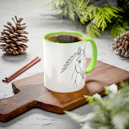 Horse Portrait Sketch - Colorful Mug