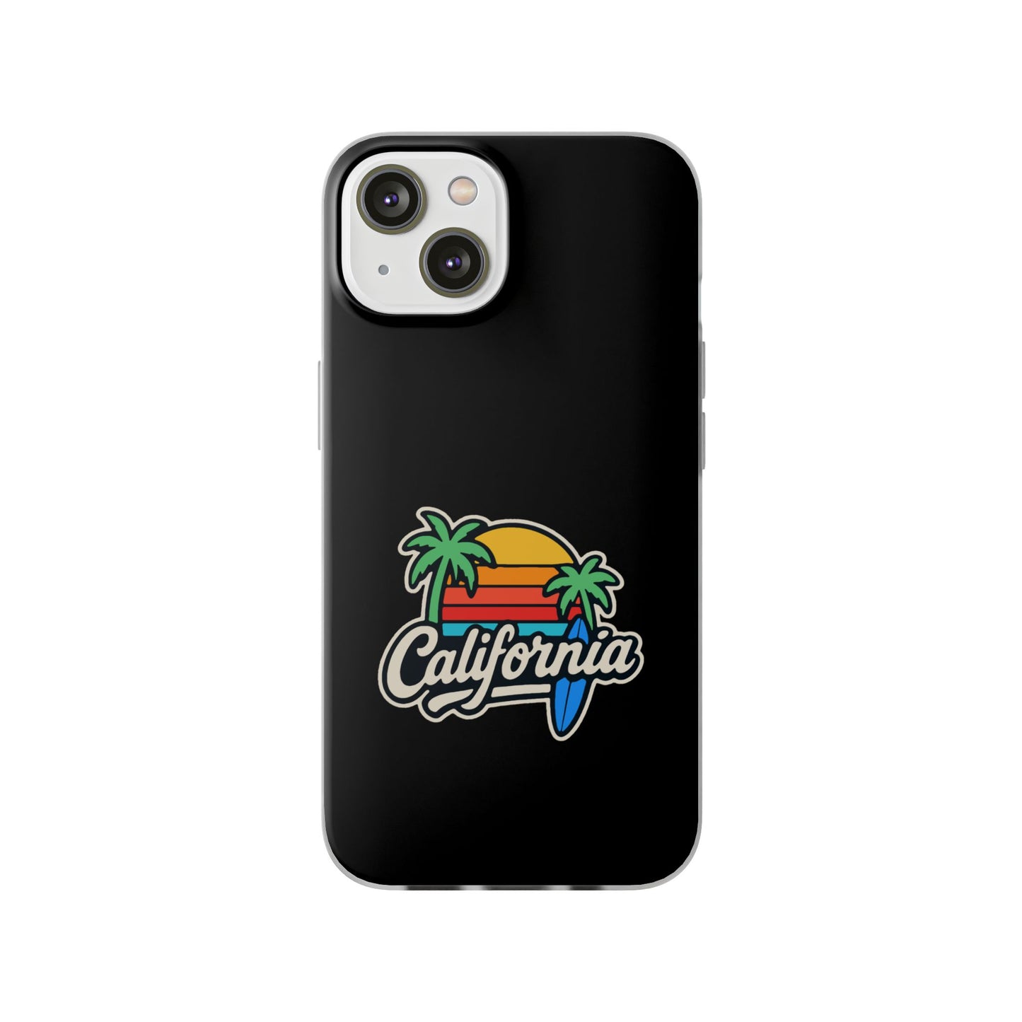 California Sunset Flexi Case, Tropical Phone Cover, Summer Vibe Accessory, Surfer Gift, Personalized Mobile Case