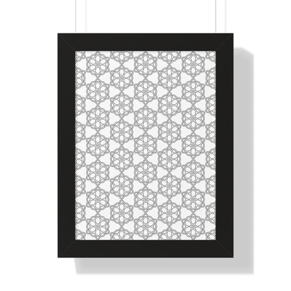 Elegant Geometric Framed Vertical Poster, Home Decor Art, Wall Art, Bohemian Vibes, Modern Design, Gift for Art Lovers