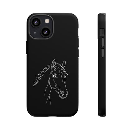 Horse Portrait Sketch - Tough Phone Case