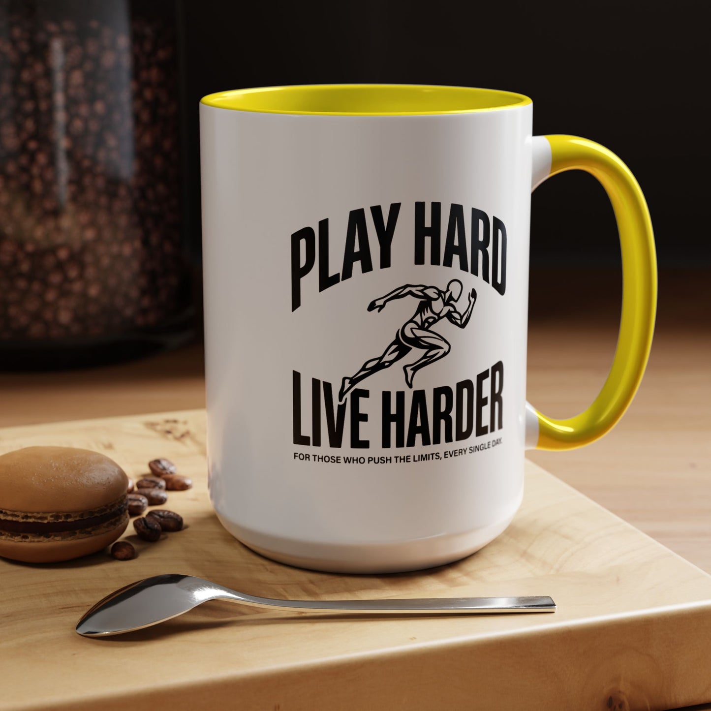 Play Hard / Live Harder - Color Accent Mug