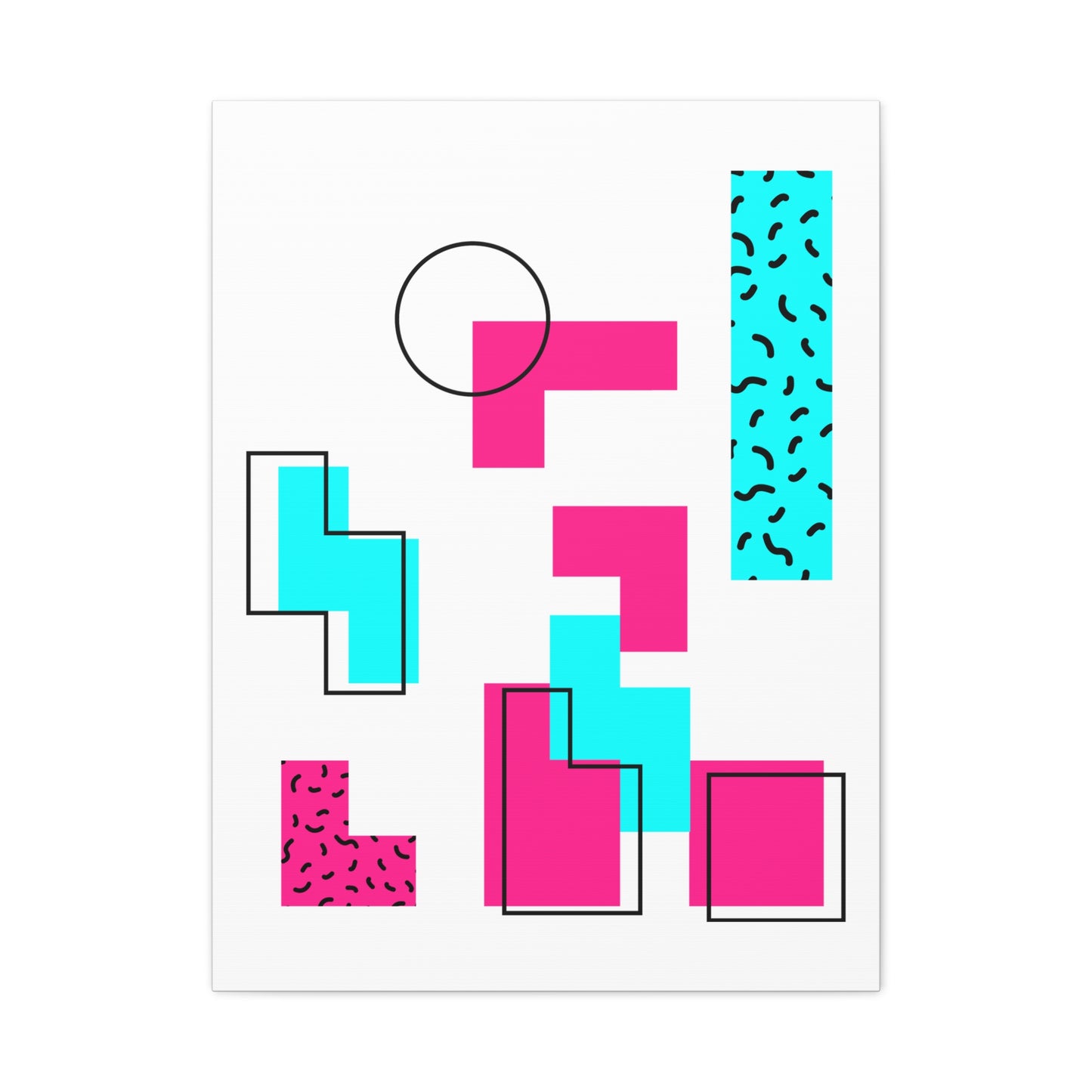 Retro Geometric Vibes - Canvas