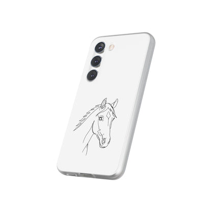 Horse Portrait Sketch - Flexi Phone Case