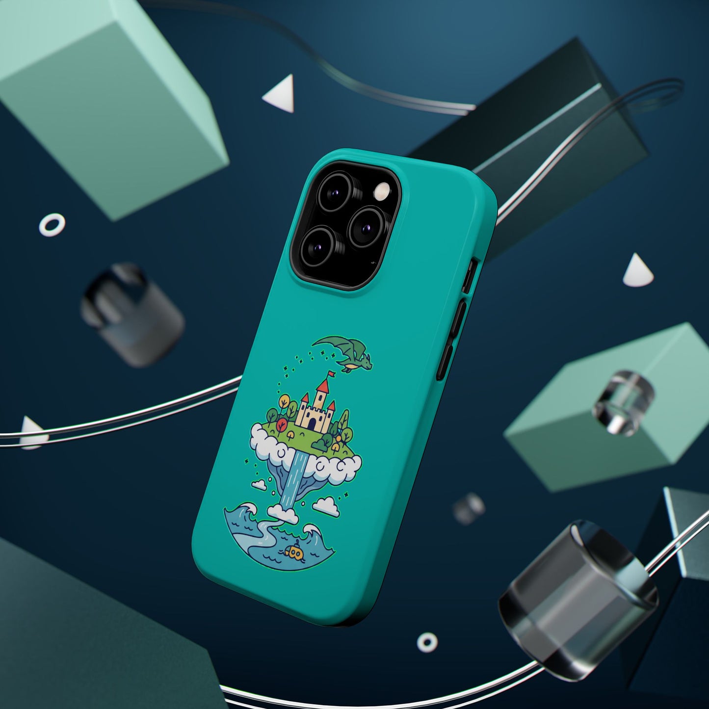 Floating Castle Dragon - Magical Fantasy Island - Magnetic Phone Case