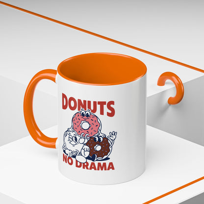 Donuts No Drama - Color Accent Mug