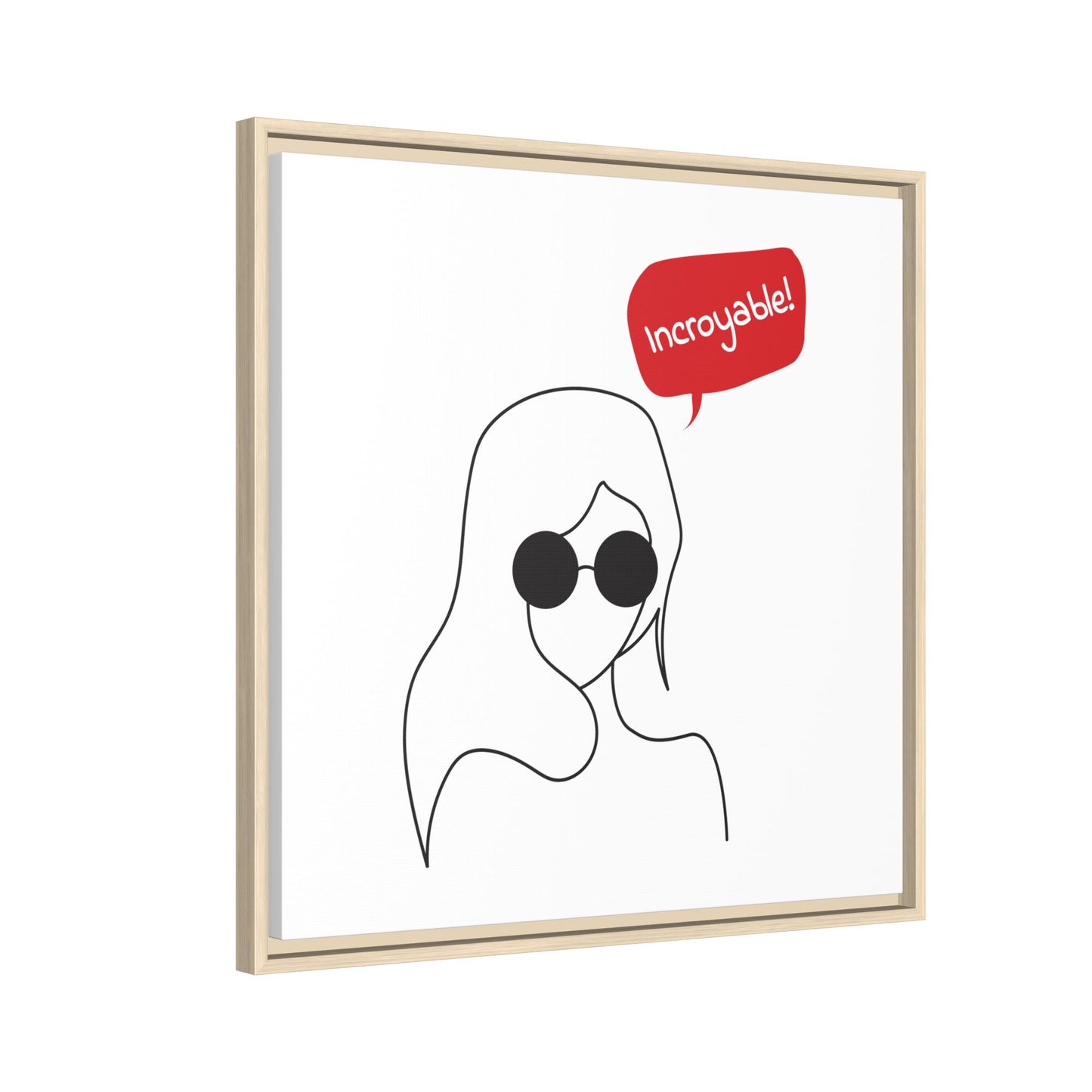 Incroyable Chic Girl - Framed Canvas