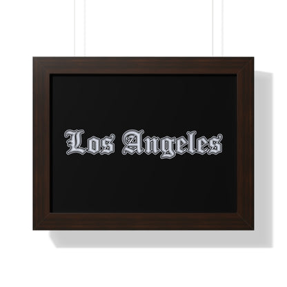 Los Angeles Framed Horizontal Poster, Wall Art, Home Decor, Gift for LA Lovers, Modern Wall Art, Interior Decoration - Silver Edition
