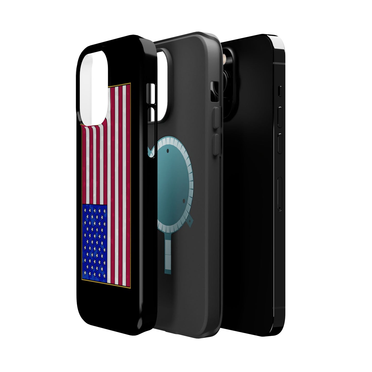 New Glory American Flag (Gold Edge Edition) - Magnetic Phone Case