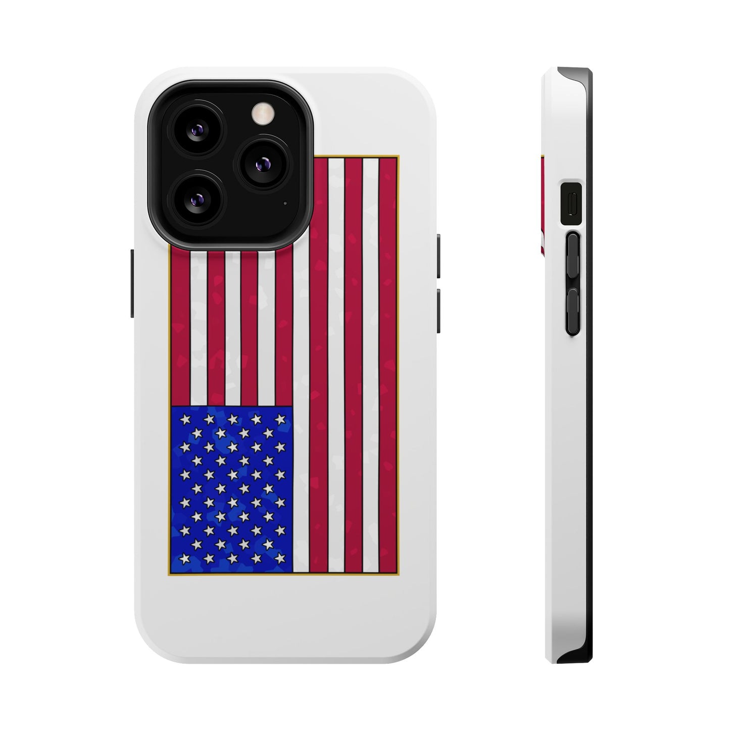 New Glory American Flag (Gold Edge Edition) - Magnetic Phone Case