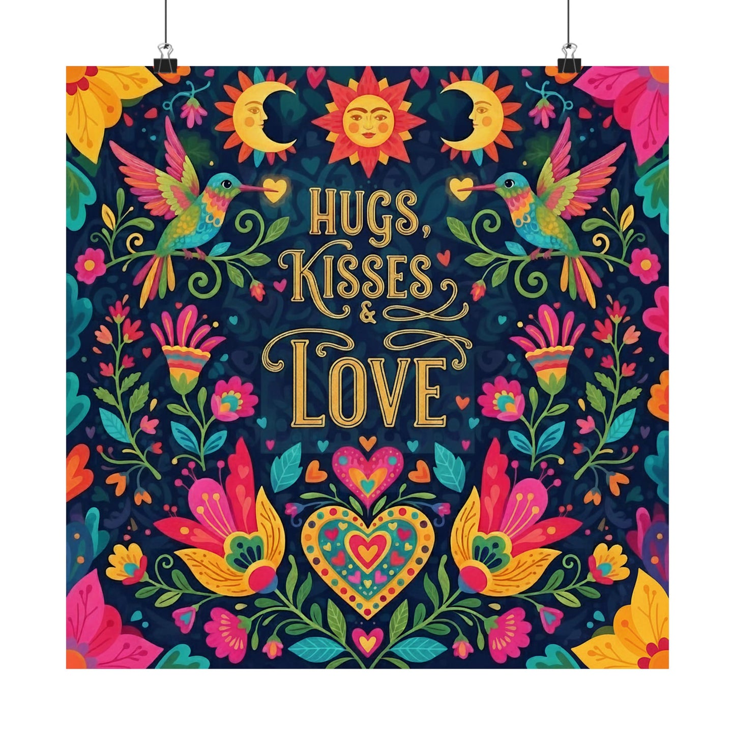 Hugs Kisses & Love - Poster