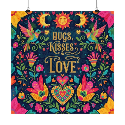 Hugs Kisses & Love - Poster