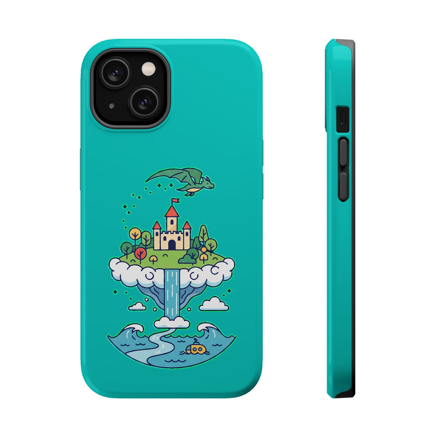 Floating Castle Dragon - Magical Fantasy Island - Magnetic Phone Case