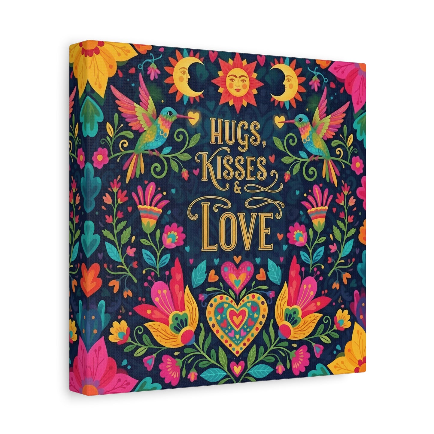 Hugs, Kisses & Love - Stretched Canvas