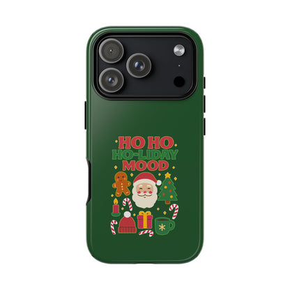 Christmas Phone Case, Ho Ho Ho-liday Mood, Festive Phone Cover, Santa Christmas Accessory, Holiday Gift, Winter Vibes