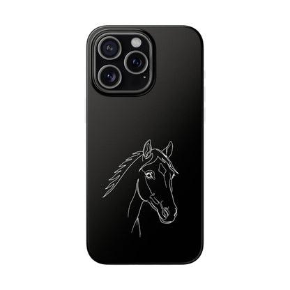 Horse Portrait Sketch - Flexi Phone Case