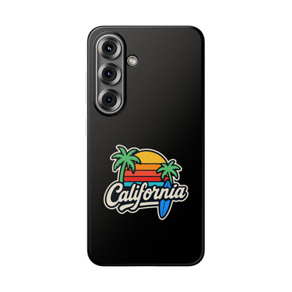 California Sunset Flexi Case, Tropical Phone Cover, Summer Vibe Accessory, Surfer Gift, Personalized Mobile Case
