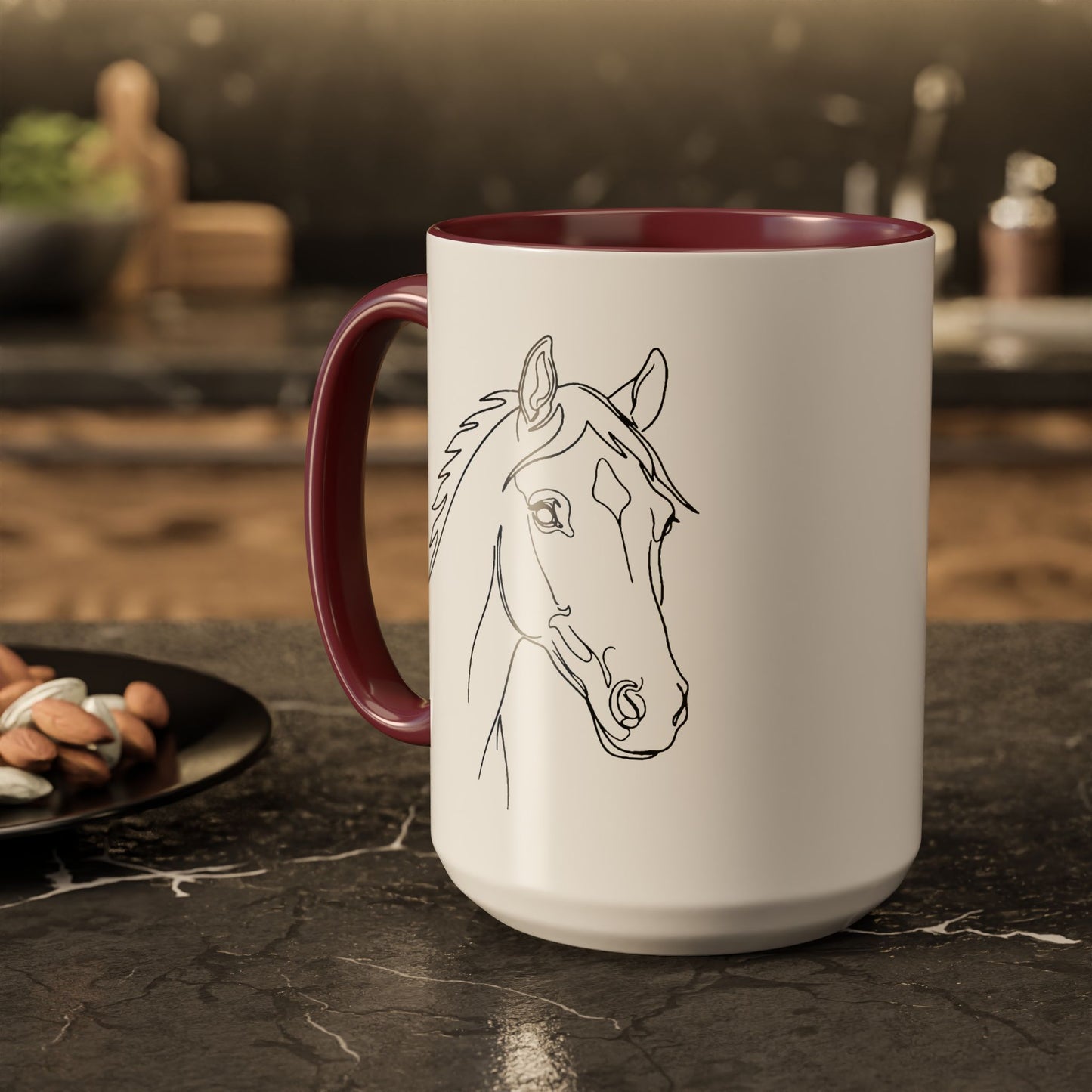Horse Portrait Sketch - Colorful Mug