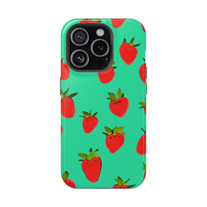 Strawberry Pattern - Magnetic Phone Case