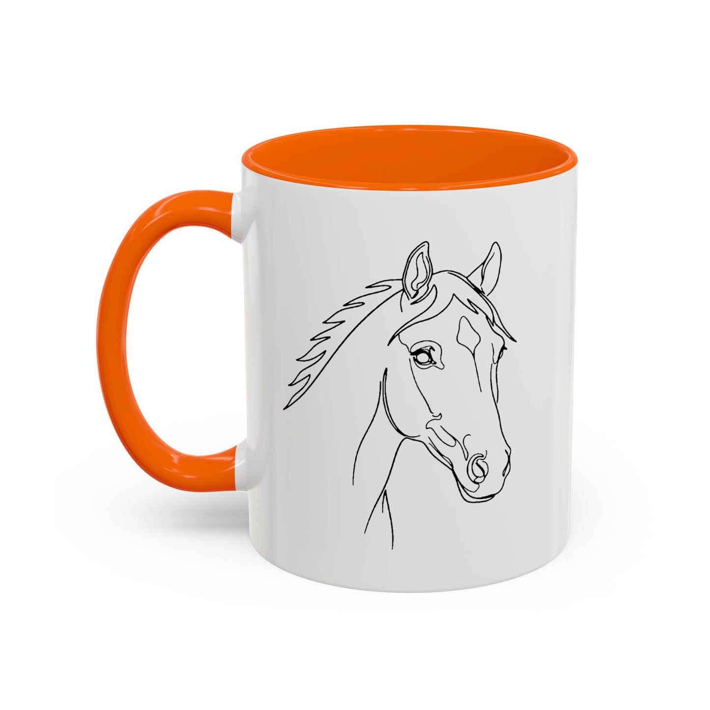 Horse Portrait Sketch - Color Accent Mug