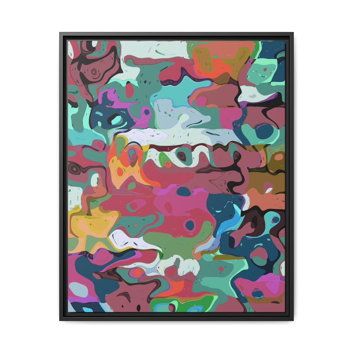 Colorful Abstract Marble - Framed Canvas