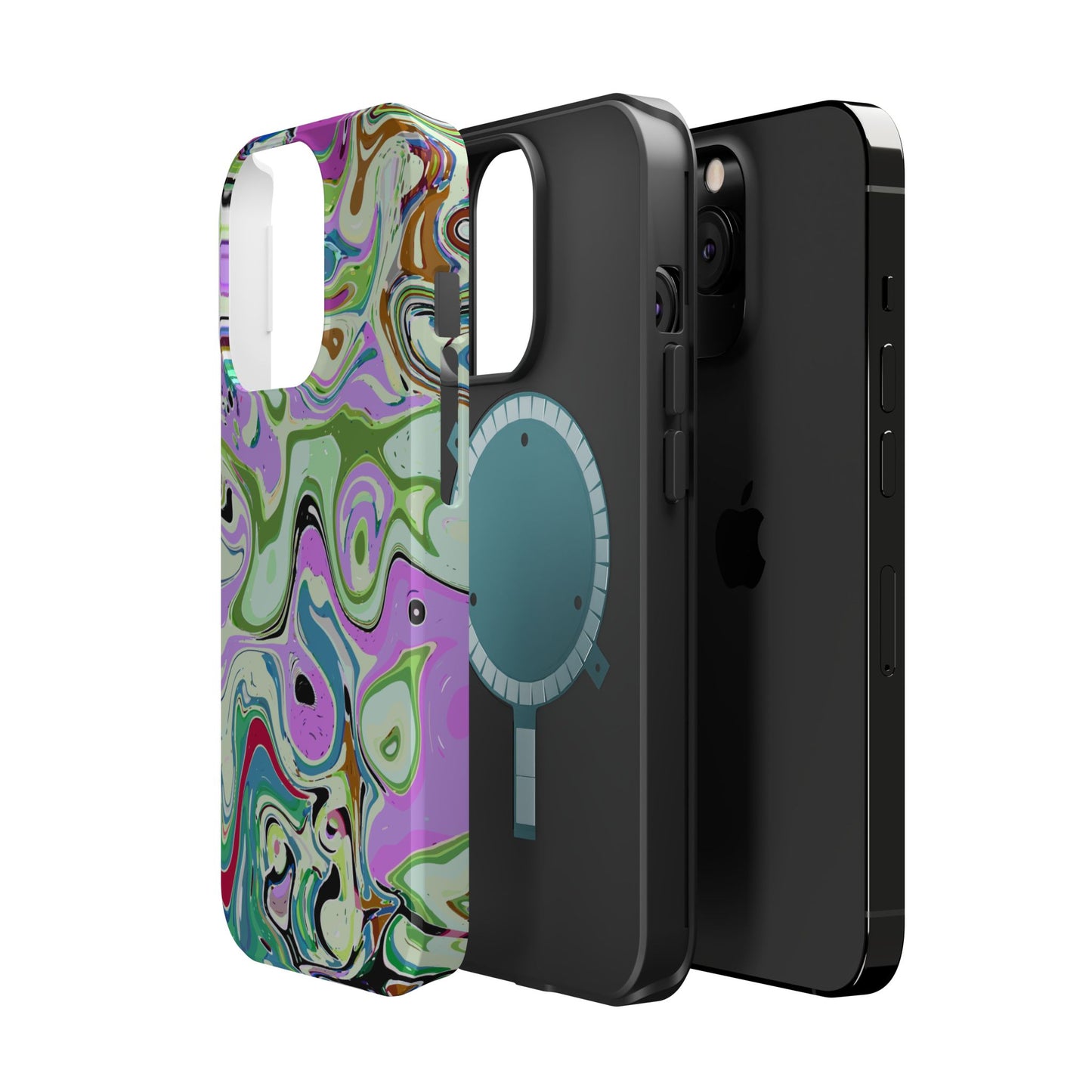 Vibrant Multi‑Color Swirl - Magnetic Phone Case