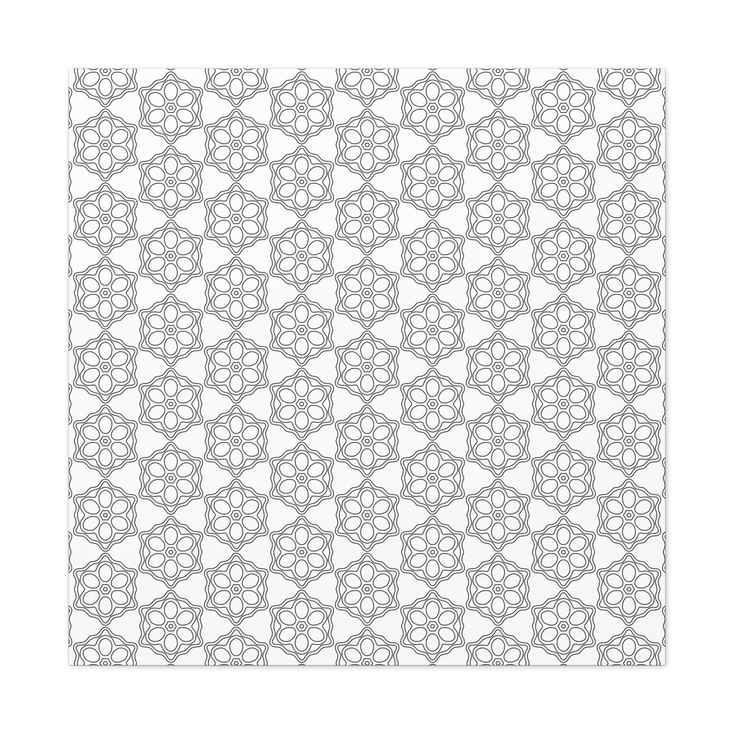 Elegant Geometric Wall Art Canvas, Modern Home Decor, Gray Pattern Stretched Canvas, Minimalist Artwork, Gift for New Home