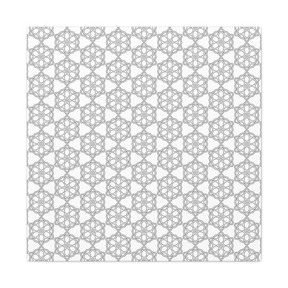 Elegant Geometric Wall Art Canvas, Modern Home Decor, Gray Pattern Stretched Canvas, Minimalist Artwork, Gift for New Home