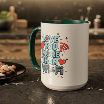 Love You More Than Wi‑Fi - Colorful Mug