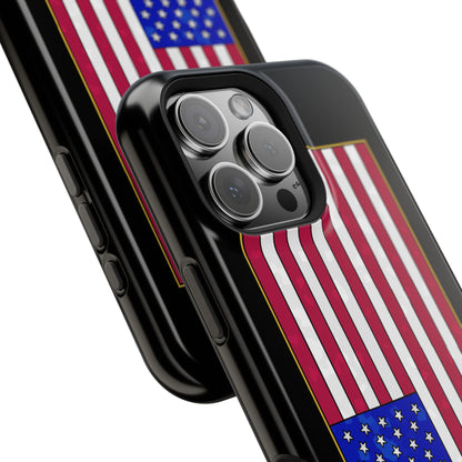 New Glory American Flag (Gold Edge Edition) - Magnetic Phone Case