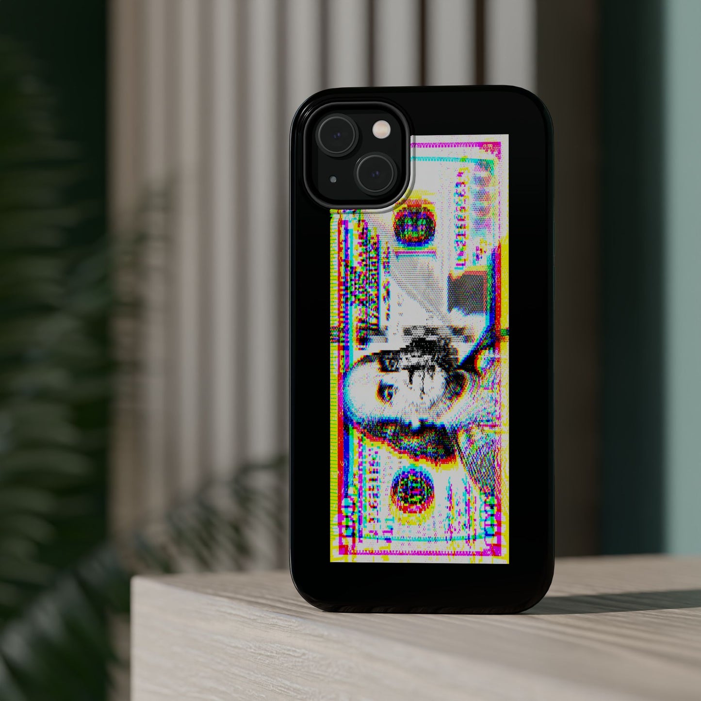 100 Dollars Bill - Neon Color Explosion - Magnetic Phone Case